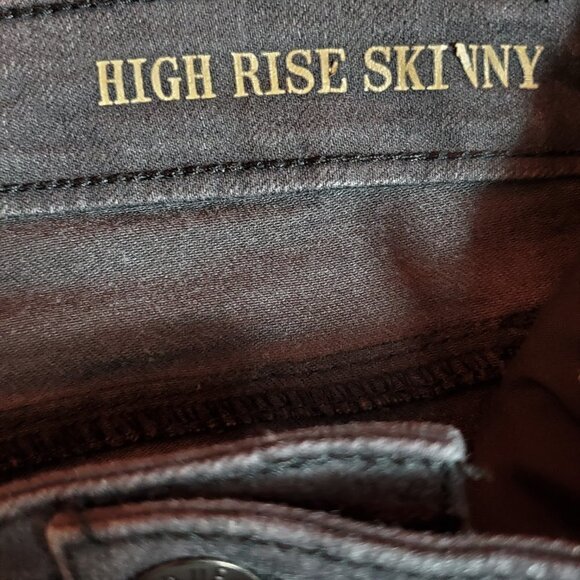 🏆167 True Craft High Waist Distressed Black Skinny Jeans - Picture 6 of 11